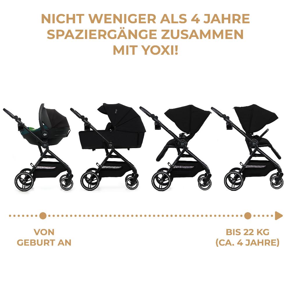 babymarkt Kinderwagen YOXI 2in1 pure black Sonderangebot