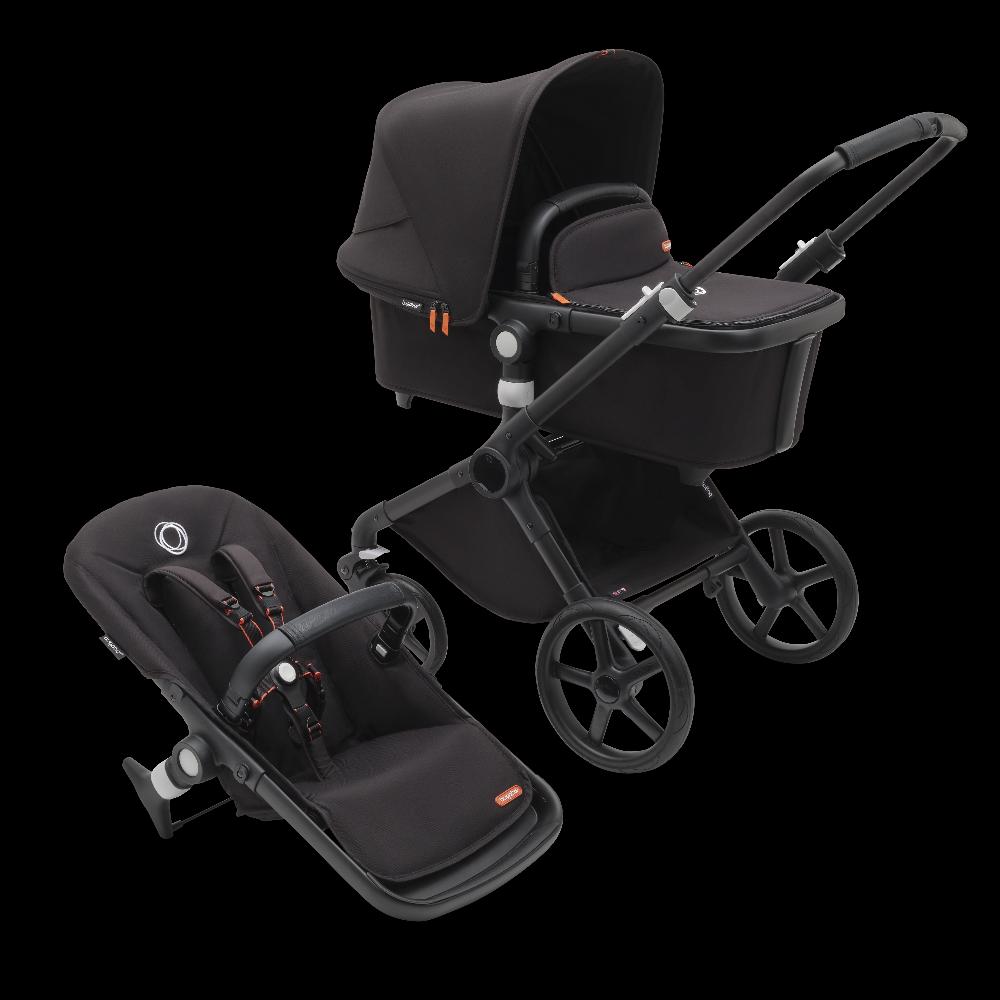 babymarkt 3in1 Kinderwagen Set Fox Cub Midnight Black inklusive MAXI COSI Babyschale Pebble 360 Essential Black Exklusivangebot