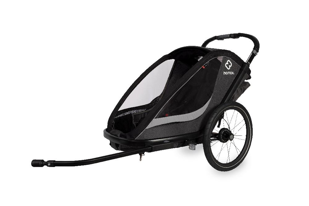 babymarkt Kinderfahrradanhänger Cocoon ONE Einsitzer grey/black inkl. Babysitz für Outback/Avenida und Traveller Cyber Monday