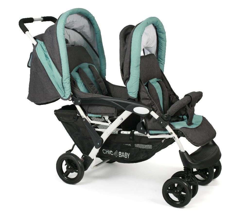 babymarkt Geschwisterwagen DUO Melange mint Heißer Verkauf