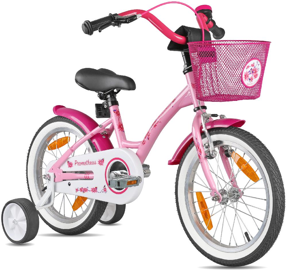 babymarkt Kinderfahrrad 16" mit Stützräder rosa-weiß