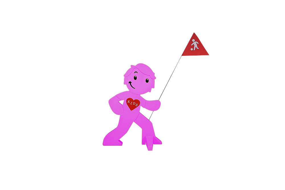babymarkt Streetbuddy Warnfigur für mehr Kindersicherheit - magenta Outlet