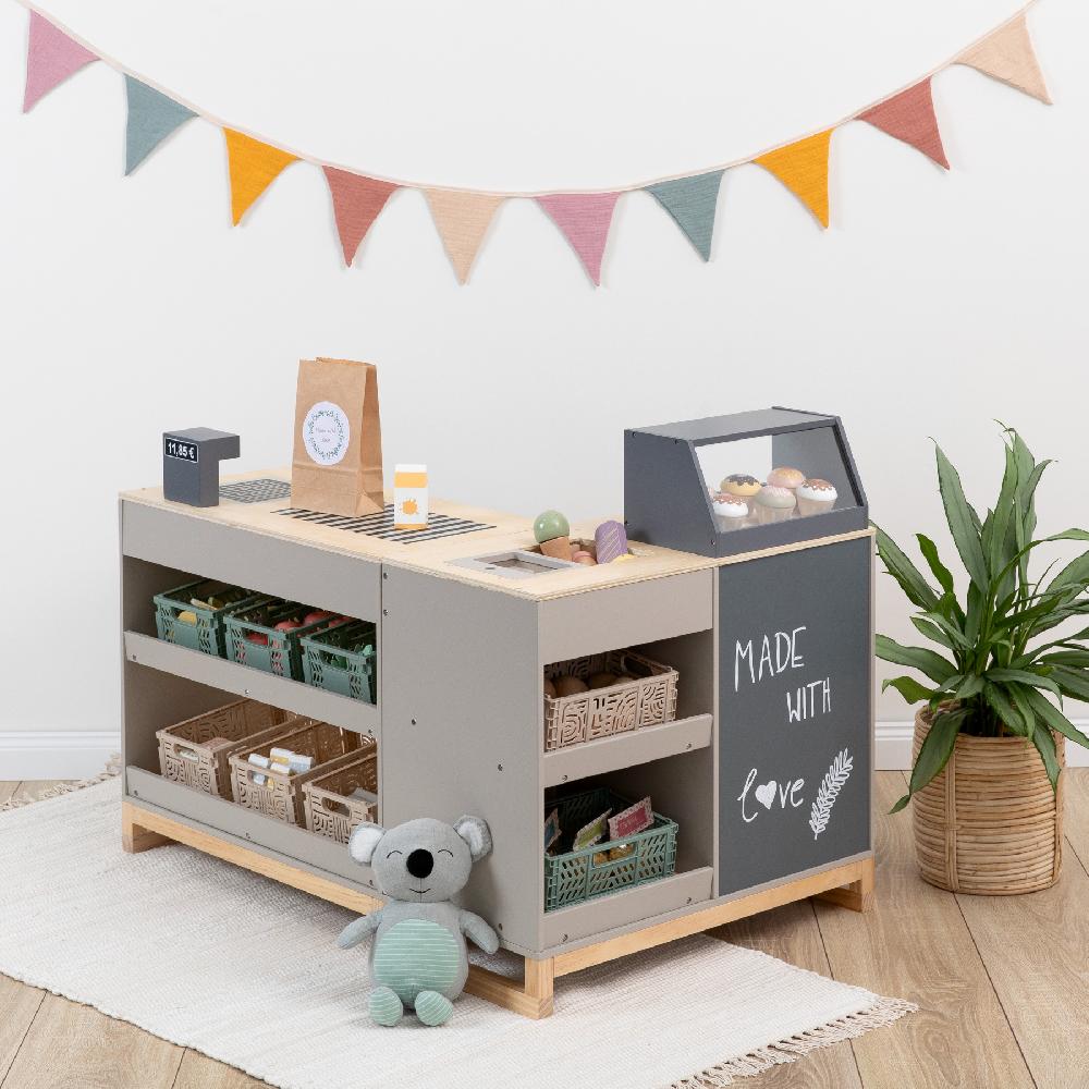 babymarkt Kaufladen Bollea warmgrau/natur Hotsell