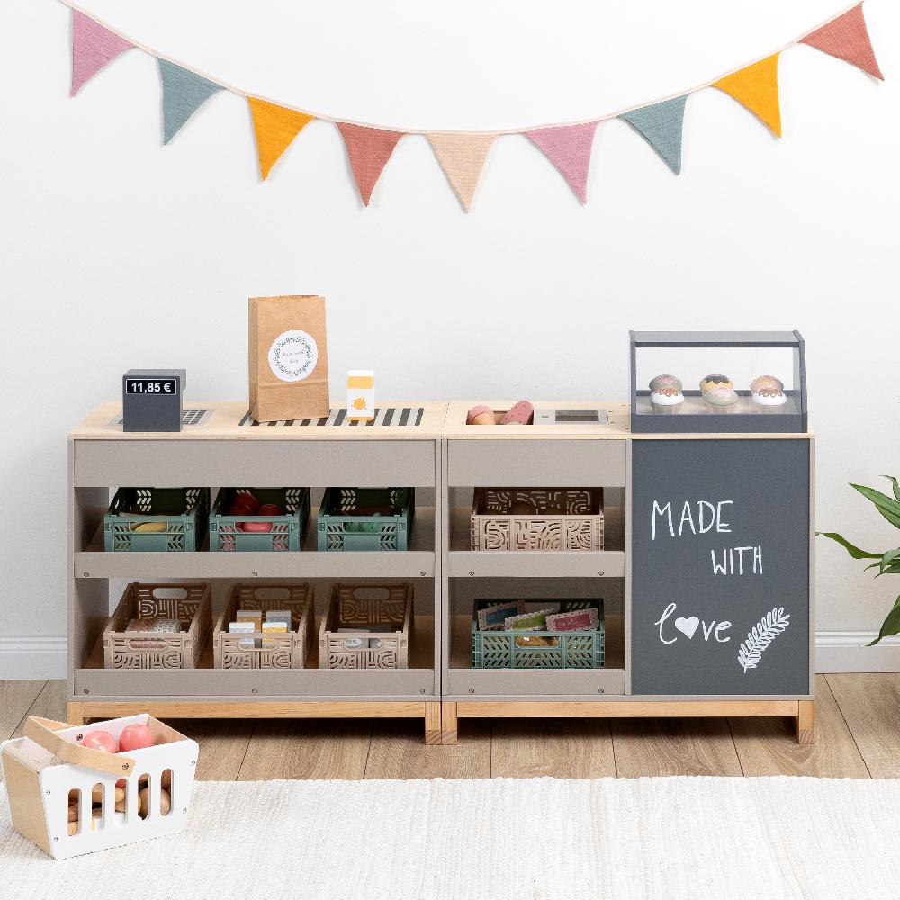babymarkt Kaufladen Bollea warmgrau/natur Hotsell