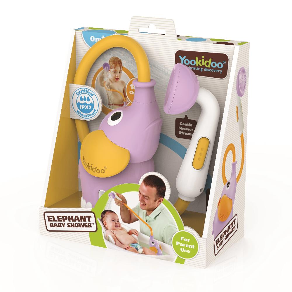 babymarkt Babydusche Elefant lila
