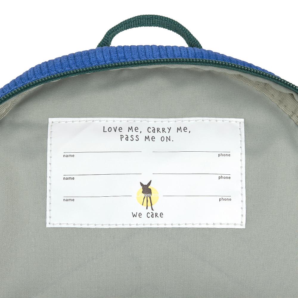 babymarkt Kindergartenrucksack Cord Little Gang - Smile Blau Begrenztes Angebot