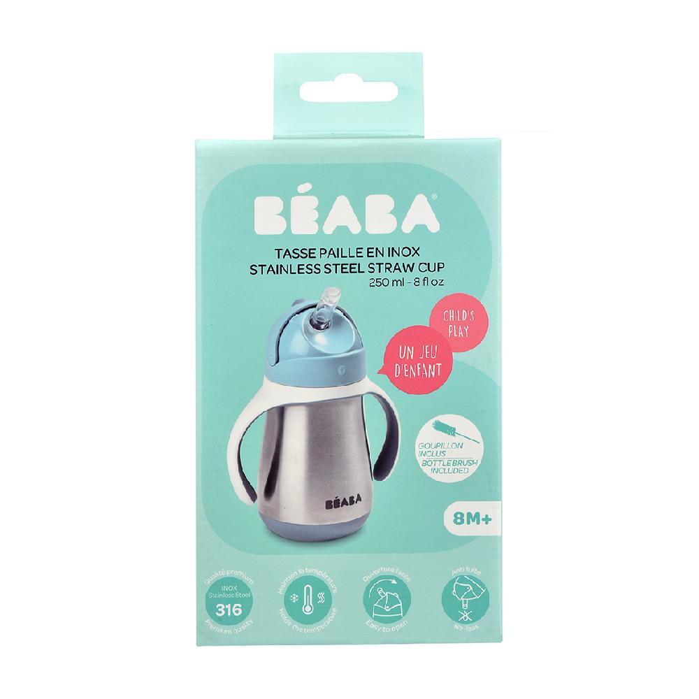 babymarkt Strohhalmbecher Edelstahl 250 ml in hellblau ab dem 8. Monat Bis zu 60% Rabatt