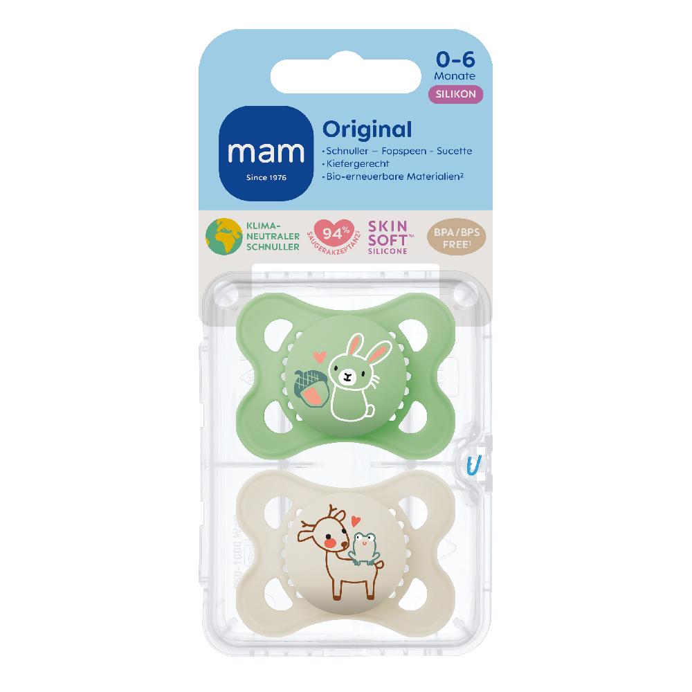 babymarkt Schnuller Original Silikon 2 Stk. Hase/Reh 0-6 Monate Sonderangebot der Fabrik
