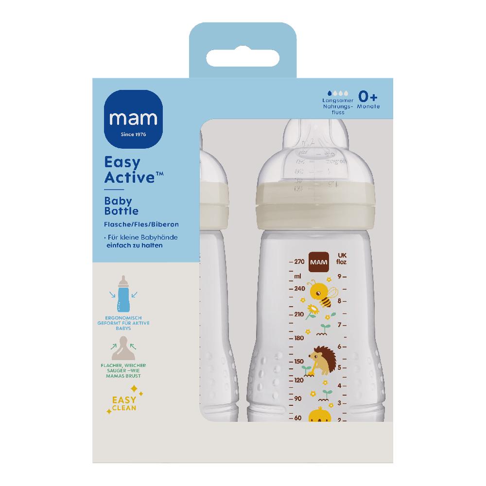 babymarkt Babyflasche Easy Active Größe 1 ab 0+M 270 ml Biene/ Igel im Doppelpack Kostenloser Versand international