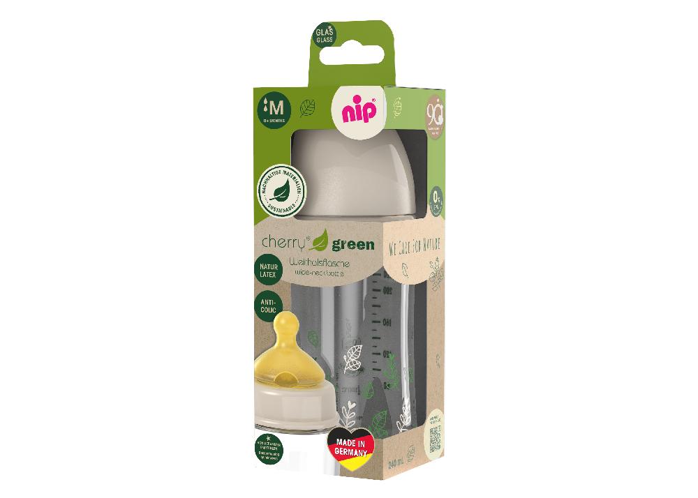 babymarkt Weithalsflasche cherry green Girl 240 ml aus Glas Fabrikladen
