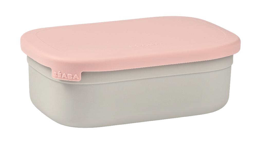 babymarkt Lunchbox aus Edelstahl - velvet grau/dusty rosa Jubiläumsangebot