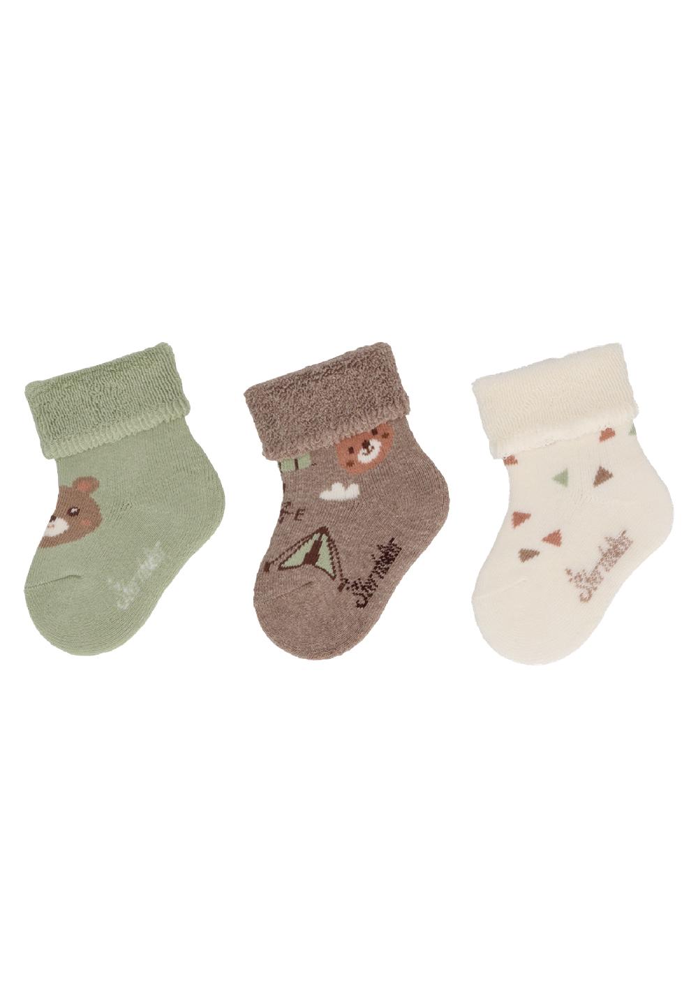 babymarkt Baby-Söckchen 3er-Pack Bär blassgrün Fabrikladen