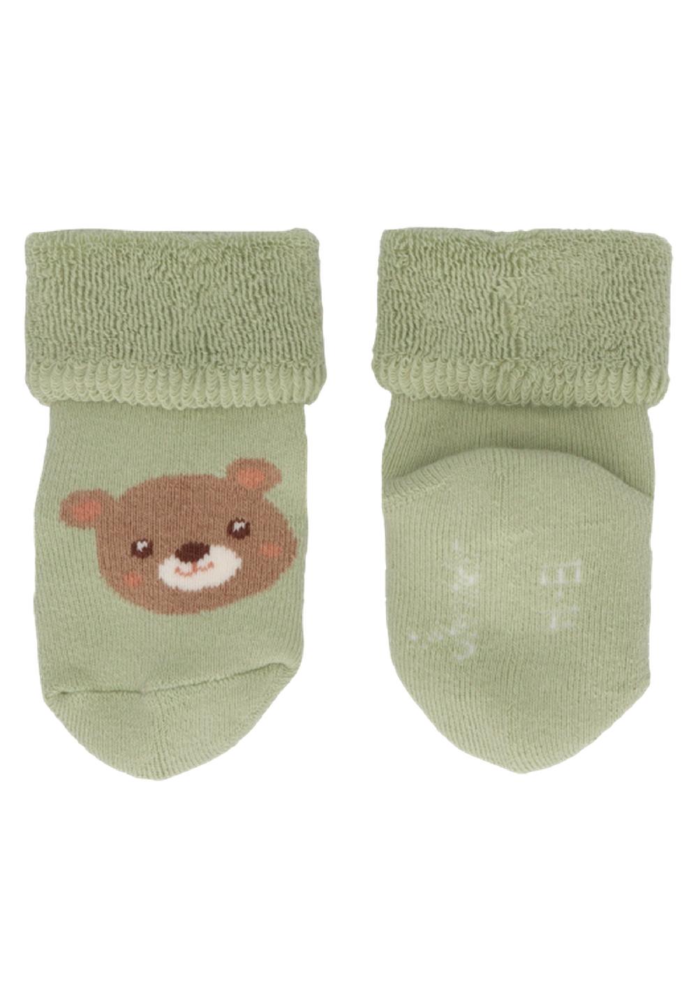 babymarkt Baby-Söckchen 3er-Pack Bär blassgrün Fabrikladen