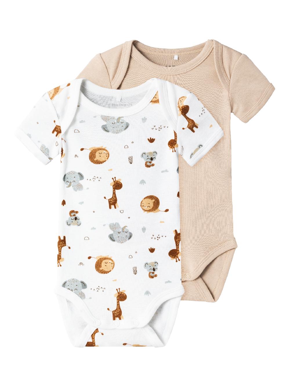 babymarkt Kurzarmbody 2er Pack Animal Bright White Speichern exportieren