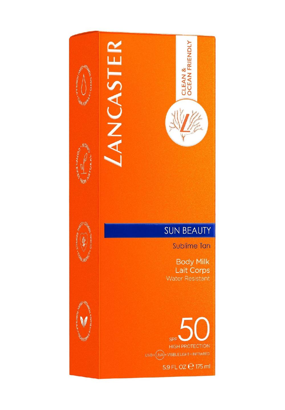 LANCASTER SUN BEAUTY Sublime Tan Body Milk 50 SPF Vierteljährliche Förderung
